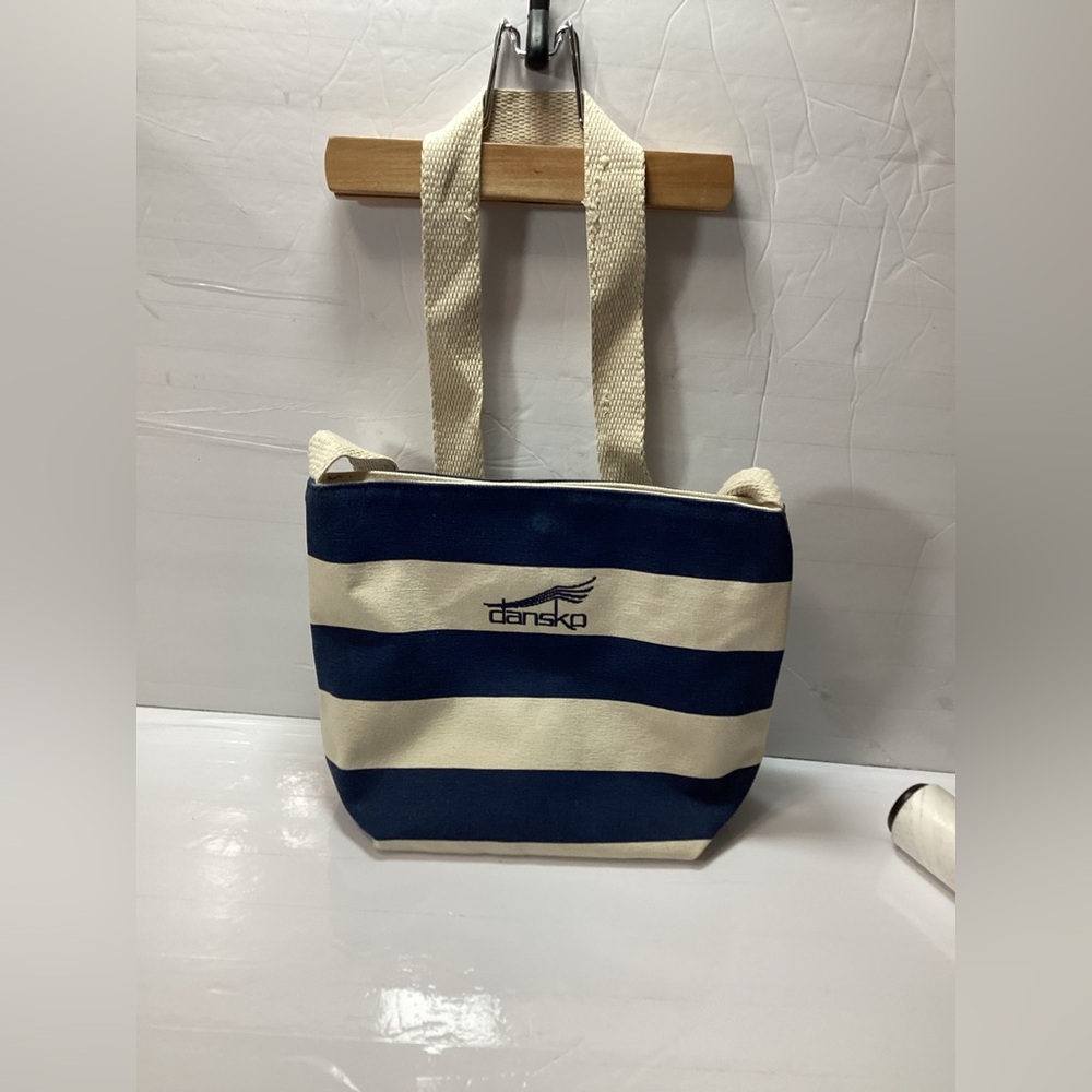 Dansko Striped Canvas Crossbody Bag, Blue And White